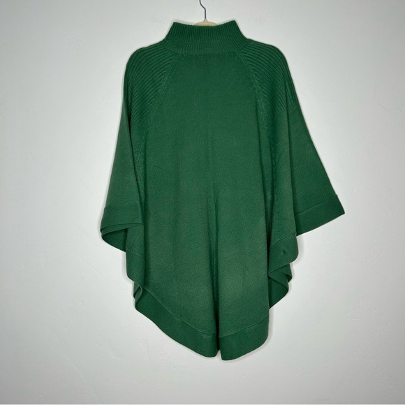 Argee Knit Poncho Button Front Sage Green One Size Fits Most - Picture 2 of 10